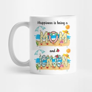 Happiness Is Being A Mom And Jenjen Summer Beach Happy Mother's Mug